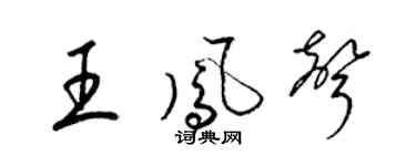 梁錦英王鳳聲草書個性簽名怎么寫