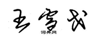 朱錫榮王雪戈草書個性簽名怎么寫