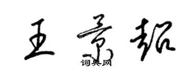 梁錦英王景超草書個性簽名怎么寫