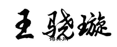 胡問遂王驍璇行書個性簽名怎么寫