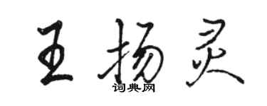 駱恆光王揚靈行書個性簽名怎么寫