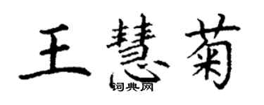 丁謙王慧菊楷書個性簽名怎么寫