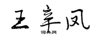 曾慶福王辛鳳行書個性簽名怎么寫