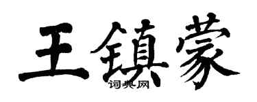 翁闓運王鎮蒙楷書個性簽名怎么寫