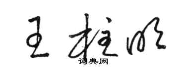 駱恆光王柱明草書個性簽名怎么寫