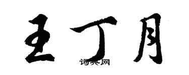 胡問遂王丁月行書個性簽名怎么寫