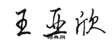 駱恆光王亞欣行書個性簽名怎么寫