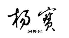 梁錦英楊寶草書個性簽名怎么寫