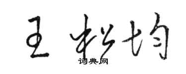 駱恆光王松均草書個性簽名怎么寫