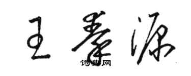 駱恆光王秦源草書個性簽名怎么寫