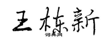 曾慶福王棟新行書個性簽名怎么寫