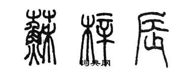 陳墨蘇梓辰篆書個性簽名怎么寫