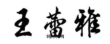 胡問遂王蕾雅行書個性簽名怎么寫