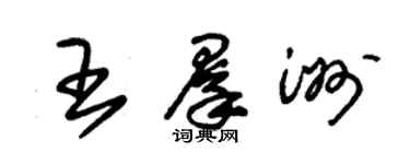 朱錫榮王群洲草書個性簽名怎么寫