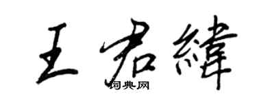 王正良王君緯行書個性簽名怎么寫