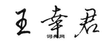 駱恆光王幸君行書個性簽名怎么寫