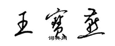 梁錦英王寶燕草書個性簽名怎么寫