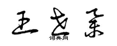 曾慶福王世舉草書個性簽名怎么寫