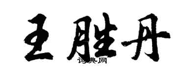 胡問遂王勝丹行書個性簽名怎么寫