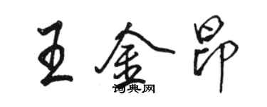 駱恆光王金昂行書個性簽名怎么寫