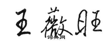 駱恆光王薇旺行書個性簽名怎么寫