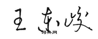 駱恆光王東峻草書個性簽名怎么寫