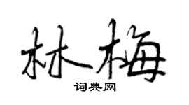 曾慶福林梅行書個性簽名怎么寫