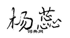 曾慶福楊蕊行書個性簽名怎么寫