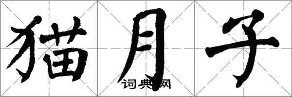 翁闓運貓月子楷書怎么寫