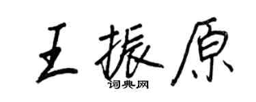 王正良王振原行書個性簽名怎么寫