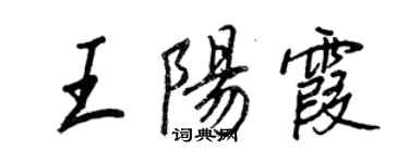 王正良王陽霞行書個性簽名怎么寫