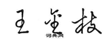 駱恆光王金枝草書個性簽名怎么寫
