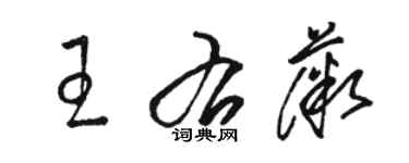 駱恆光王右薇草書個性簽名怎么寫