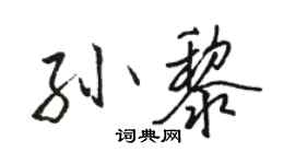 駱恆光孫黎行書個性簽名怎么寫