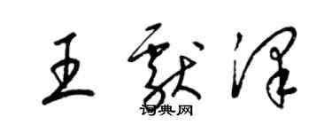 梁錦英王獻澤草書個性簽名怎么寫