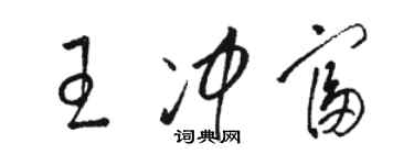 駱恆光王沖富草書個性簽名怎么寫