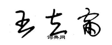 朱錫榮王立雷草書個性簽名怎么寫