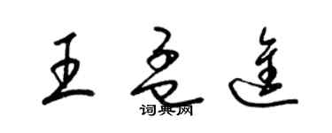 梁錦英王孟進草書個性簽名怎么寫