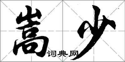 胡問遂嵩少行書怎么寫