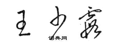 駱恆光王少霞草書個性簽名怎么寫