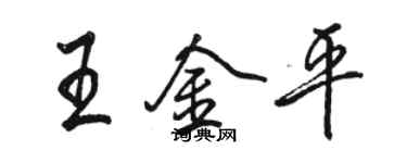 駱恆光王金平行書個性簽名怎么寫