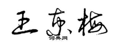 曾慶福王京梅草書個性簽名怎么寫