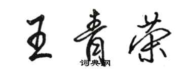 駱恆光王青榮行書個性簽名怎么寫