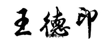 胡問遂王德印行書個性簽名怎么寫