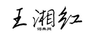 王正良王湘紅行書個性簽名怎么寫