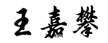 胡問遂王嘉攀行書個性簽名怎么寫