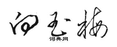 駱恆光向玉梅草書個性簽名怎么寫