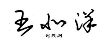 朱錫榮王北洋草書個性簽名怎么寫