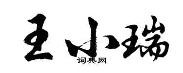 胡問遂王小瑞行書個性簽名怎么寫