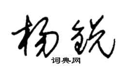 朱錫榮楊銳草書個性簽名怎么寫